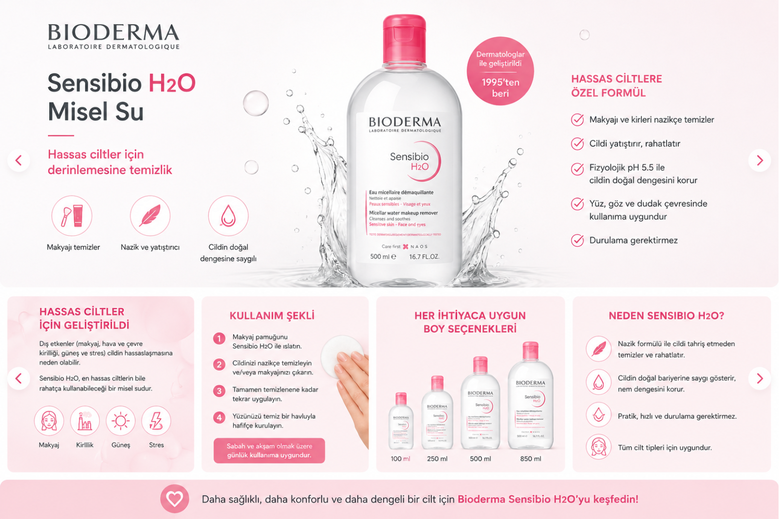 Bioderma Sensibio H20 Misel Su
