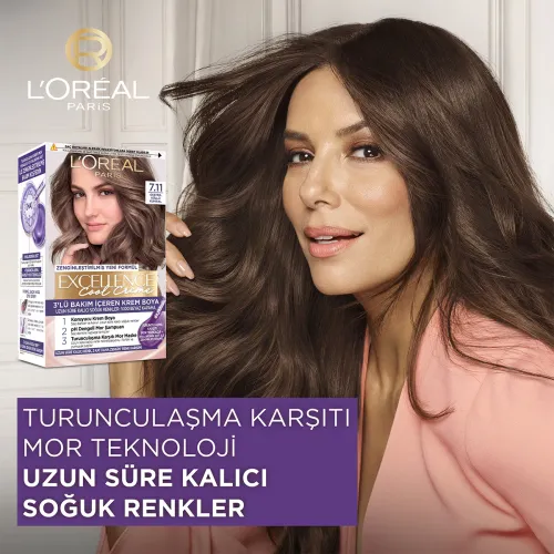 L'Oreal Paris Excellence Saç Boyası Ekstra Küllü Kumral 7.11