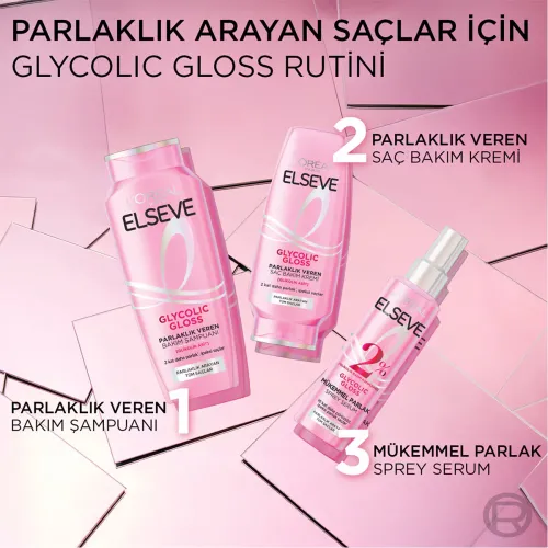 L'Oreal Paris Elseve Glycolic Gloss Parlaklık Veren Saç Bakım Kremi 250 ml