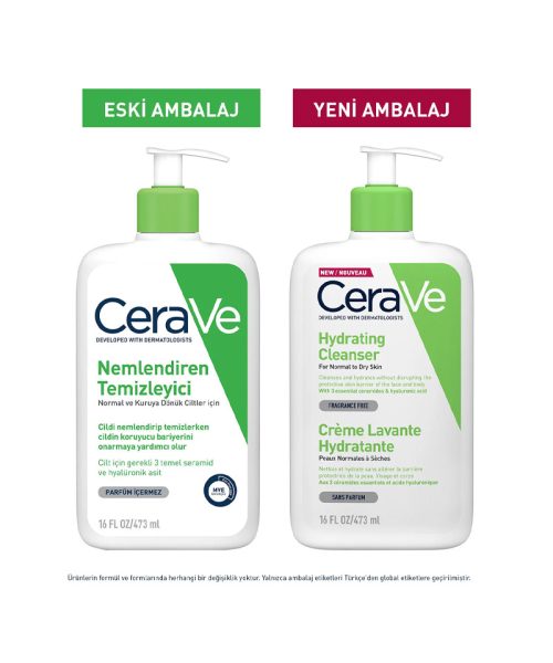 CeraVe Normal Ve Kuru Ciltler İçin Nemlendiren Temizleyici 473 ml