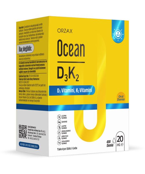 Orzax Ocean D3K2 Vitamin Damla 20 ml