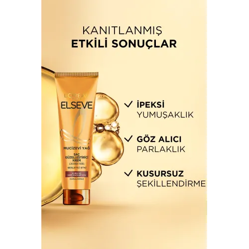 Elseve Mucizevi Yağ Saç Güzelleştirici Krem Kuru ve Sert Saçlar İçin 150ml Elseve Mucizevi Yağ Saç Güzelleştirici Krem Kuru ve Sert Saçlar İçin 150ml