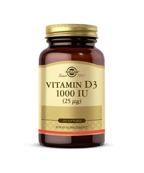 Solgar Vitamin D3 1000 IU (25 µg) 100 Yumuşak Jelatin Kapsül